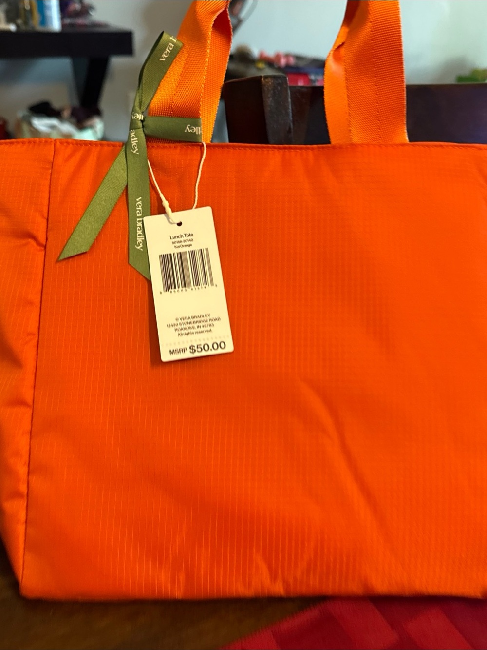 Vera Bradley Orange Lunch Tote